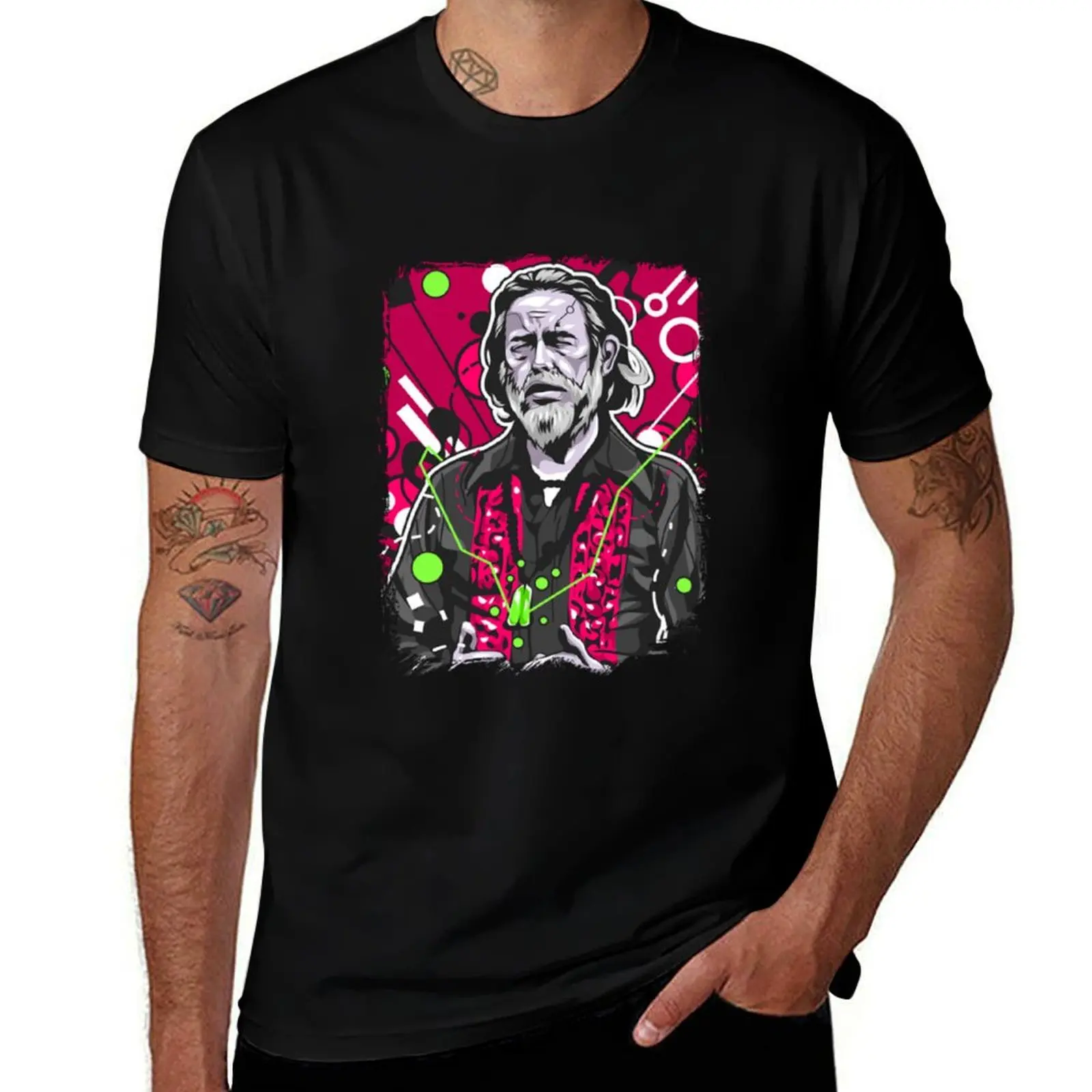 

Alan Watts Aesthetic Vaporwa T-Shirt printed t shirts for man t shirts with prints t shirts for man graphic vintage T-shirt