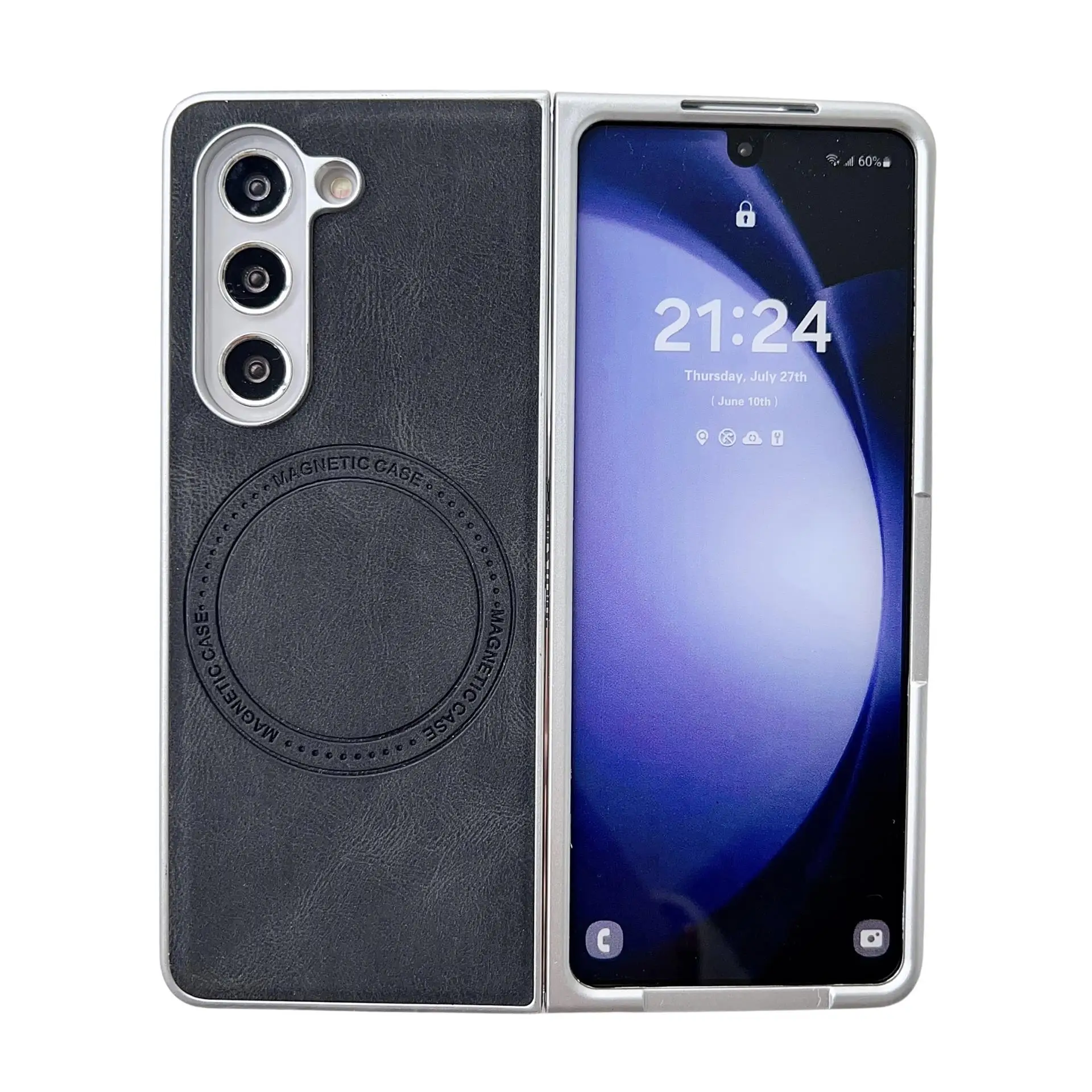 For Magsafe Samsung Galaxy Z Fold 5 4 3 Case Ultra Thin Skin Friendly Matte Leather Magnetic Wireless Charging Shockproof Case