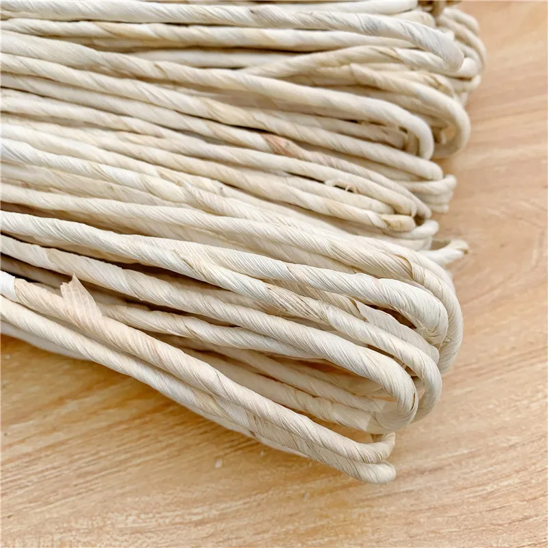 Natural Single‑strand Corn Husk Twine Straw Rope DIY Crafts Material for Handmade Ornaments Basket Making Decor Supply