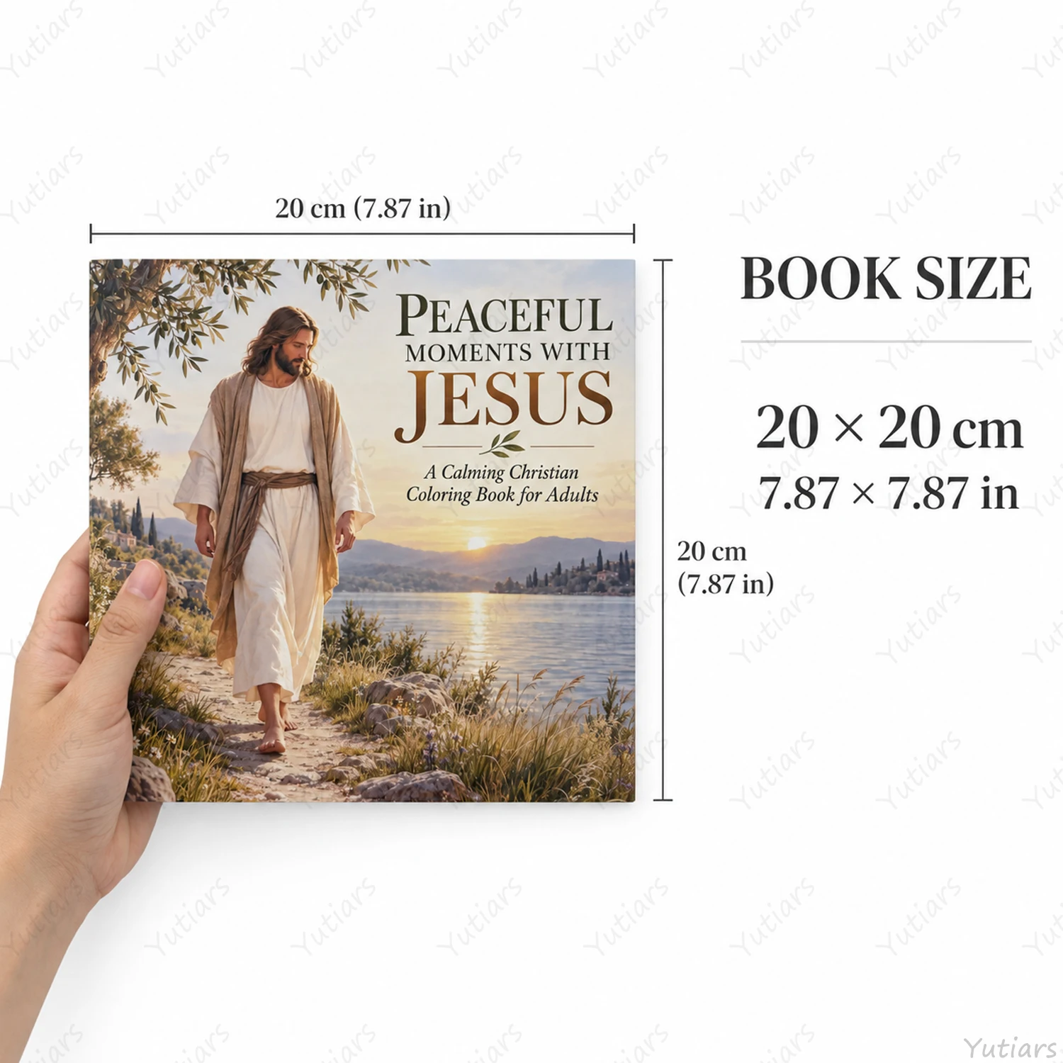 Jesus Adult Coloring Book with Peaceful Christian Scenes, Detailed Faith Inspired Line Art, Single-Sided Pages for Relaxation