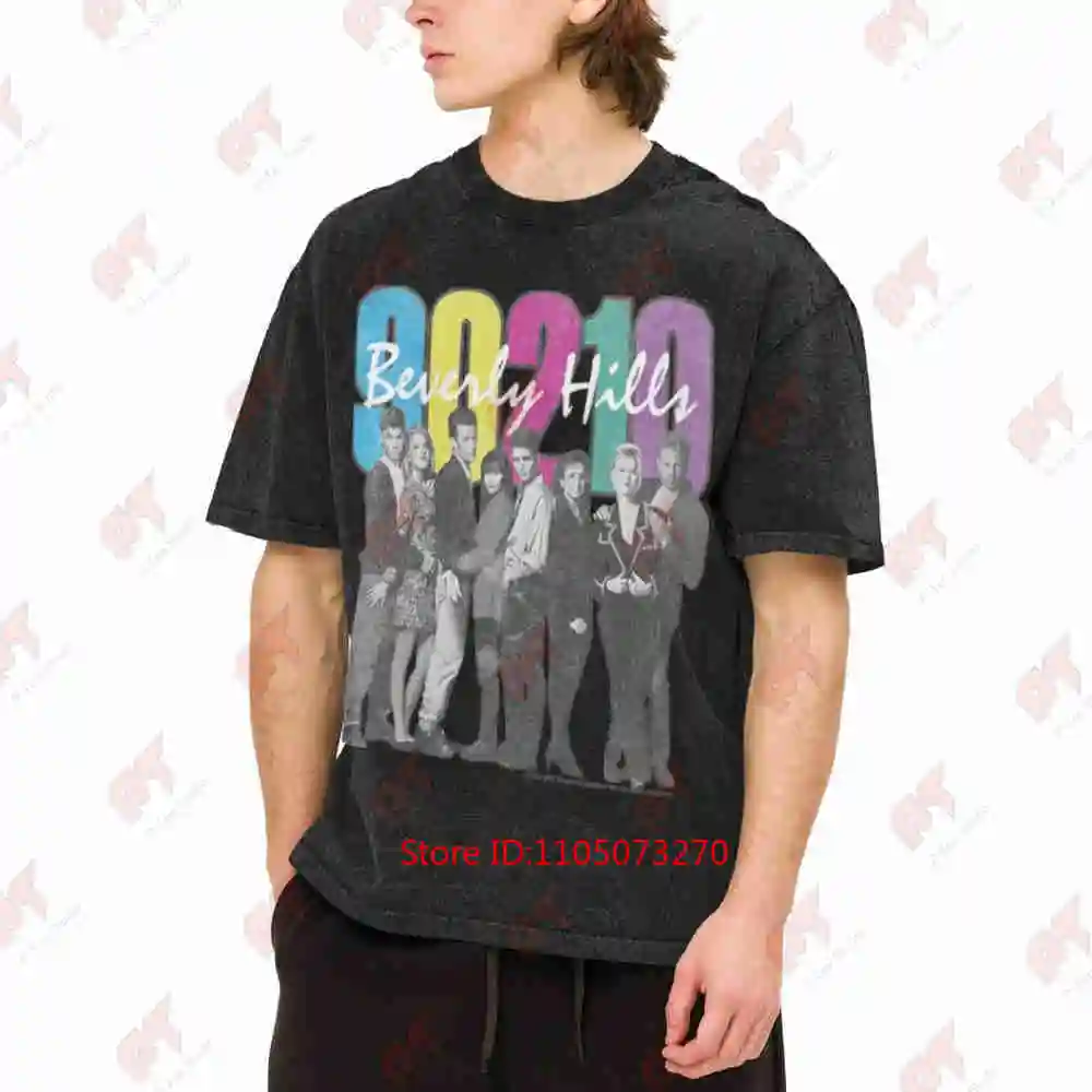 2026 Group Photo Number Colorful Fill Retro Style Vintage Washed Tee Pure Cotton T-Shirt