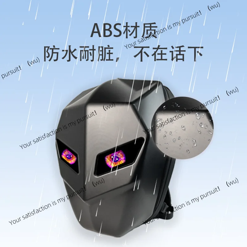 Knight locomotive LED backpack luminous writing wheel eye cool motorcycle riding full helmet hard shell waterproof bluetooth DIY