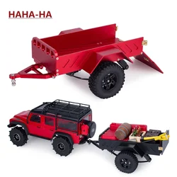 Przyczepa użytkowa ze stopu aluminium ze zaczepem do TRX4M 1/18 1/24 RC Crawler SCX24 Defender Bronco K10 Upgrade Parts