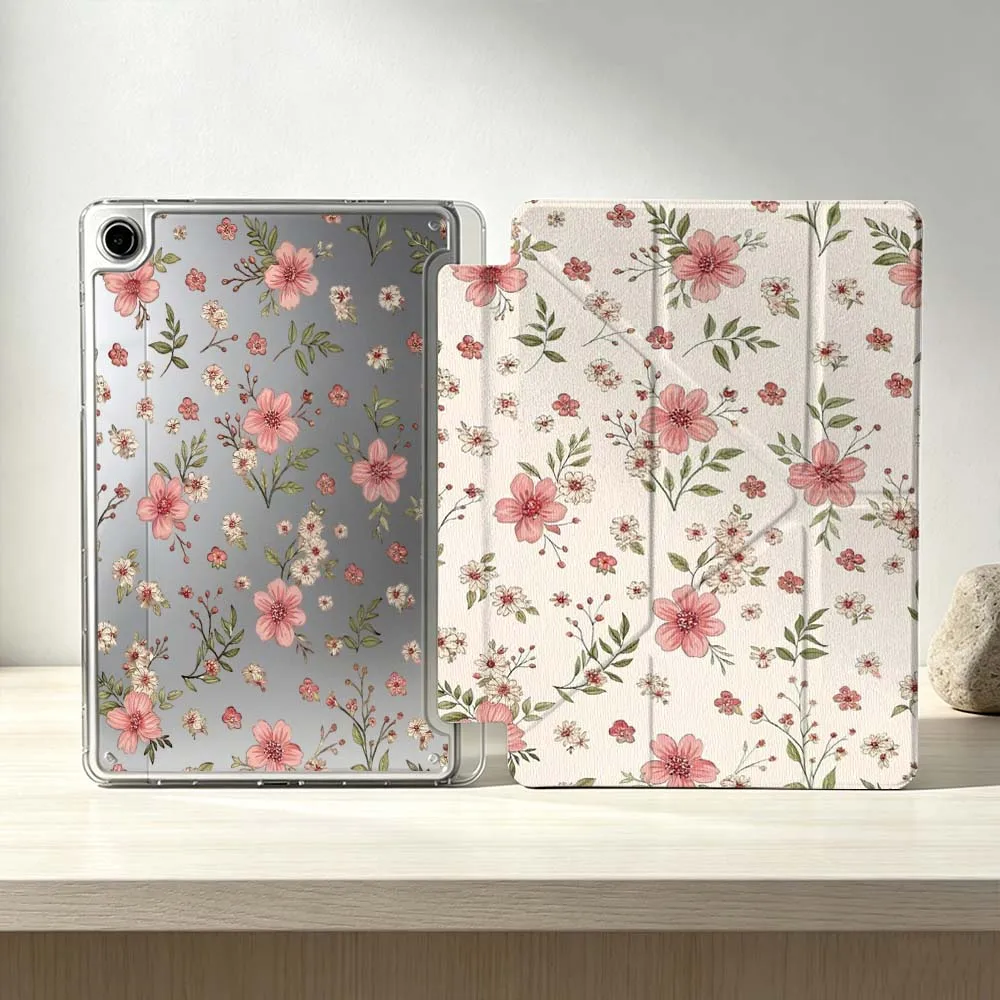 Beautiful Floral Pattern For Samsung Galaxy Tab S10 S9 S8 S7 S6 A11 A10 A9 FE Plus Lite Foldable 3Y Tablet Case Soft