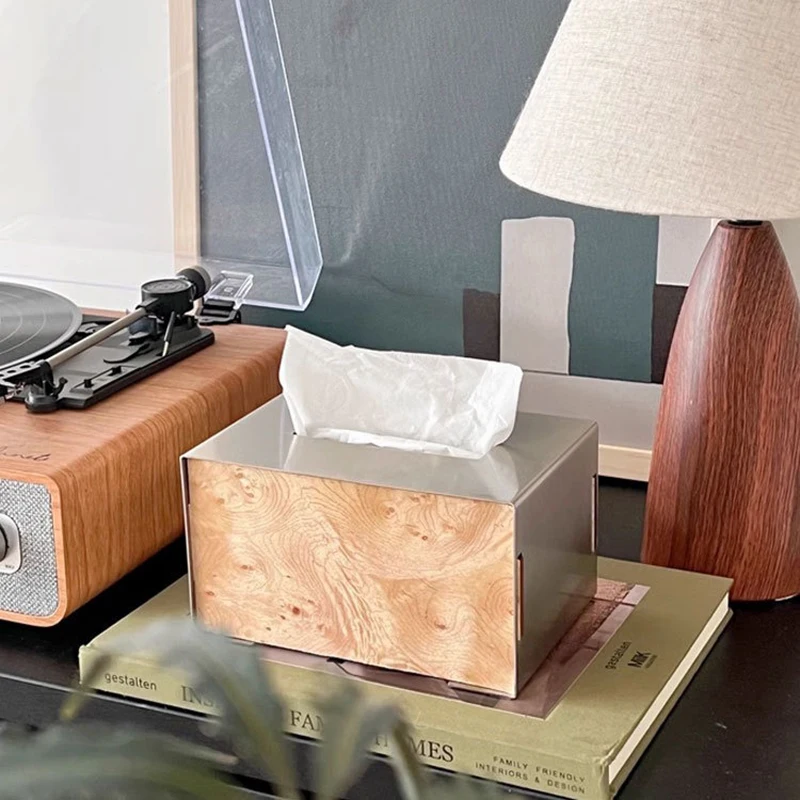 

Pretty Tissue Boxes Luxury Rectangular Tissue Box Aesthetic Retro Napkin Elegant Kitchen Toilet Paper Container Decor Accessory