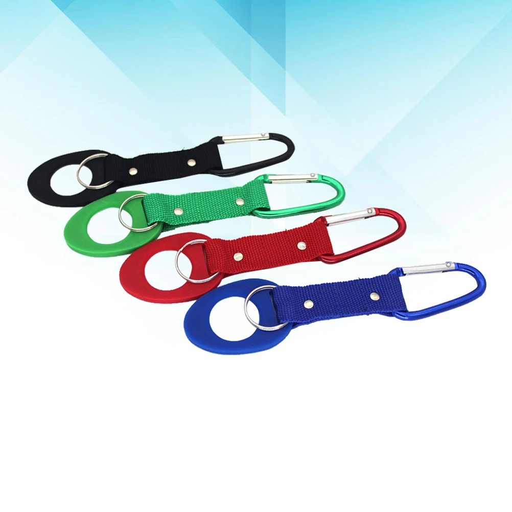 

5pcs Water Bottle Buckle Durable Rubber Nylon Metal Aluminum Outdoor Hiking Camping Hunting Walking Holder Hanging Clip Easy