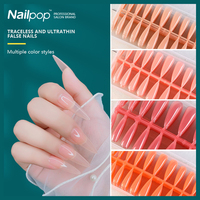 Nailpop 120pcs Colorful False Nails Short Press on Fingernails Dual-Form ACRYL Nail Soft Gel Tips for Nails Manicure Accessories