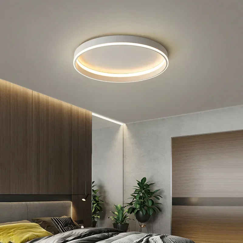 

Minimalist Round Led Ceiling Lamp Chandelier Bedroom Loft Balcony Track Ceiling Light Home Decor Luster Indoor Lighting Fixtures