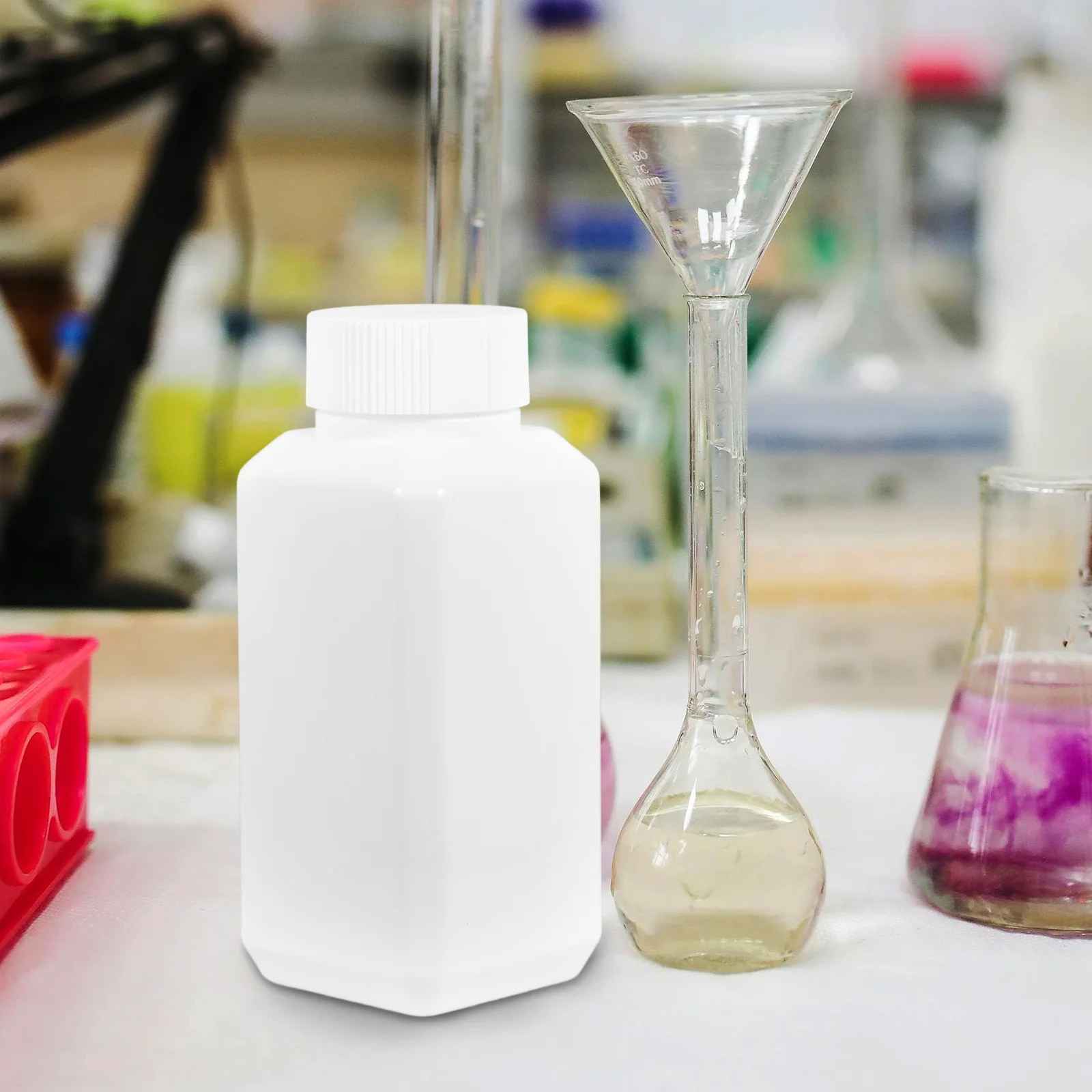 

12 Pcs Sample Containers Sealed PP Vial Laboratory Plastic Bottles Automatic White Hdpe Fluid Travel