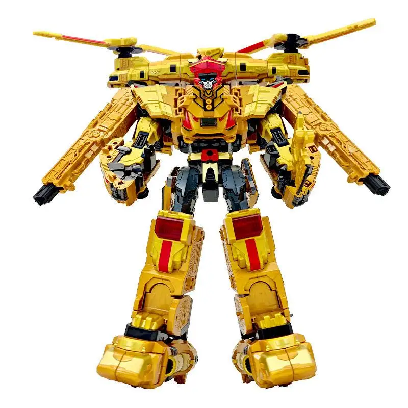 4 IN 1 Tobot Golden Justice Giant V Transforming Robot to Car Toys Korea Cartoon Brothers Anime Tobot Deformation Car Toy