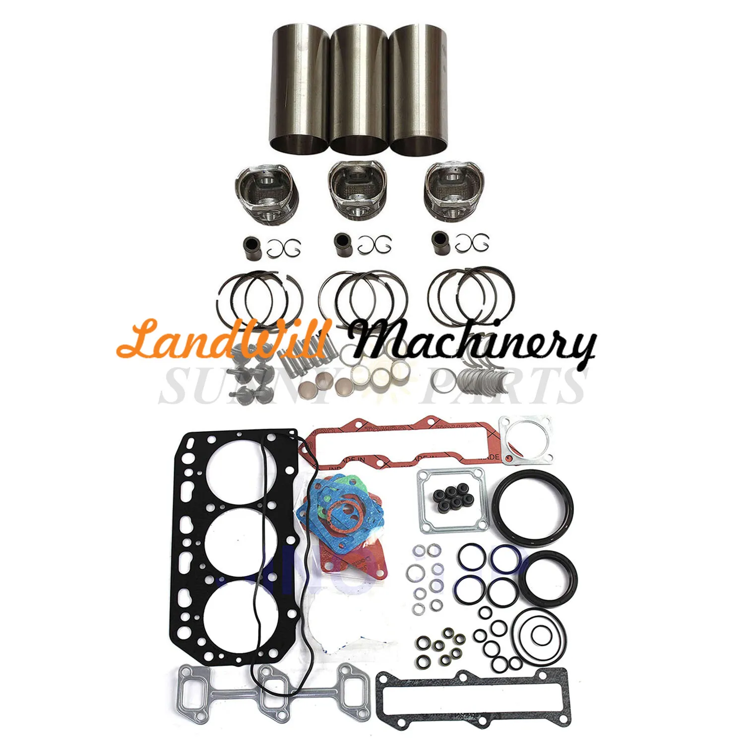 3TNE88 Engine Overhaul Rebuild Kit STD Fits Yanmar Engine