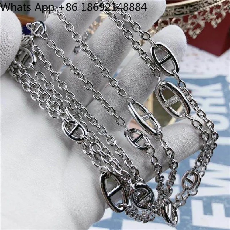 

Long sweater chain 925 silver can be multi-layered with versatile and simple