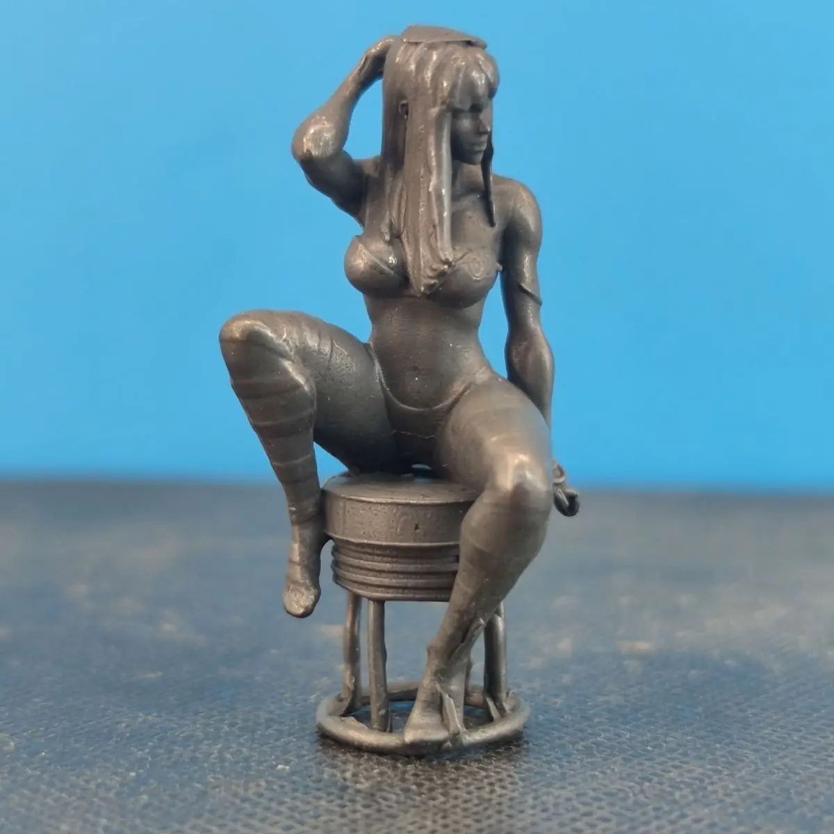 Chinese Old Bronze Copper Statue Hand Carved Sexuality Beauty Girl Figurine Gift