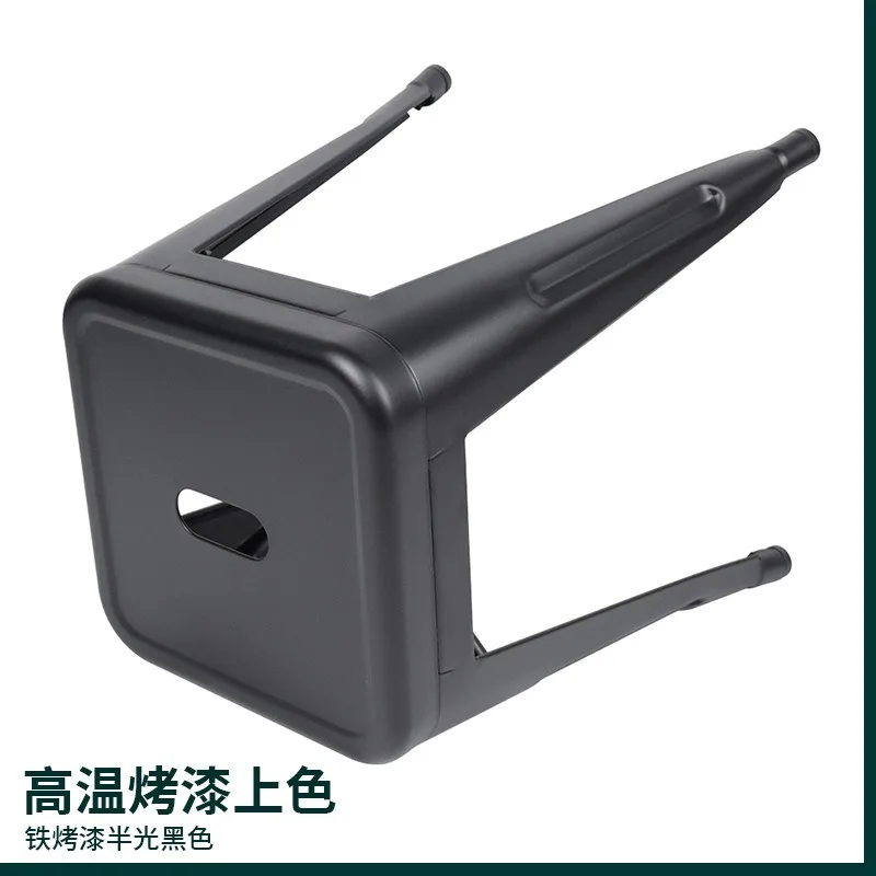 Classic simple black iron square dining chair fast food restaurant dessert shop simple food shop durable chair factory wholesale