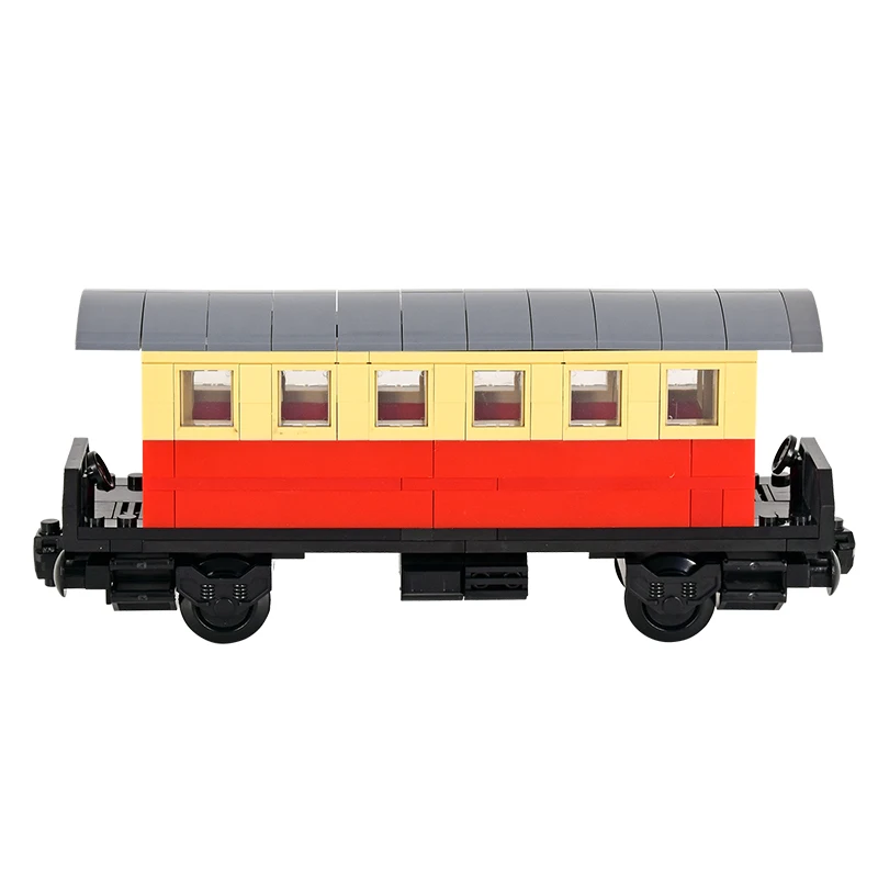 MOC City Creative Idea Train Base Passenger Carriage Building Block Bricks Kids DIY High-tech Creative Toys