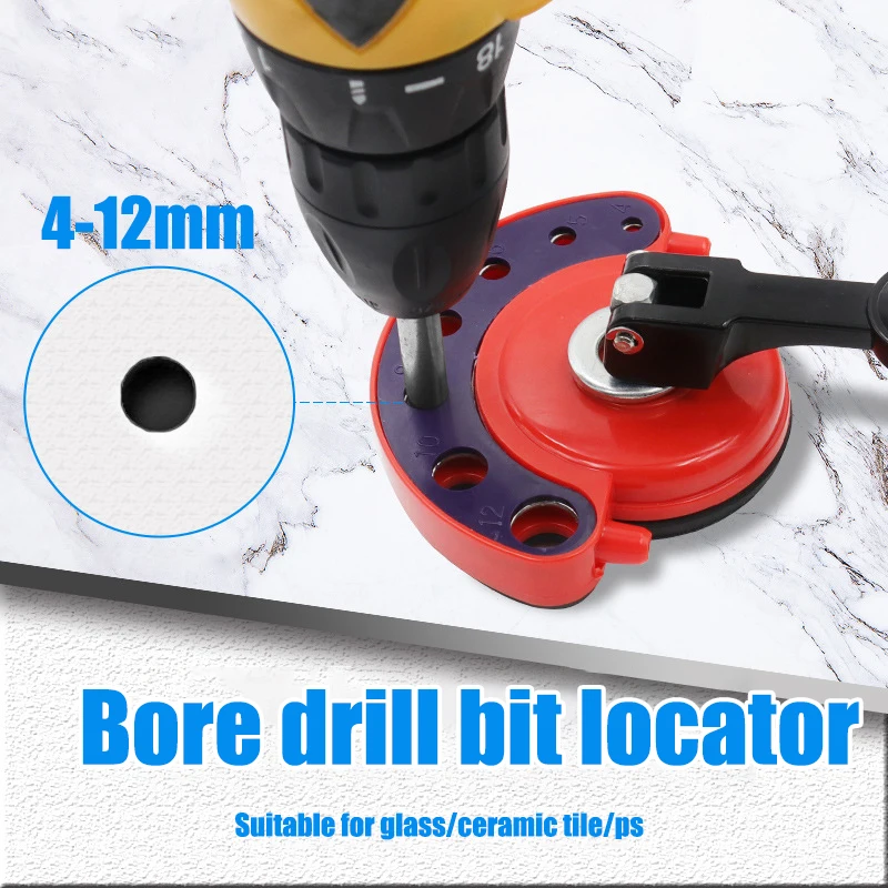 

1pcs 4-12MM Adjustable Glass Openings Locator Diamond Drill Bit Tile Glass Hole Saw Core Bit Guide With Vacuum Base Sucker Tile