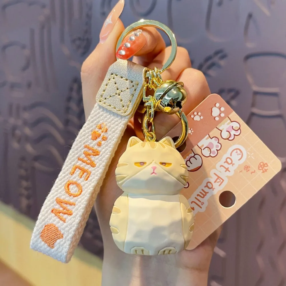 

Портативный 3D мультяшный кот, брелок для ключей, модная серия Мяу Мяу, автомобильный брелок для ключей, резьба по дереву, стильная сумка из смолы, кулон, маленькие подарки