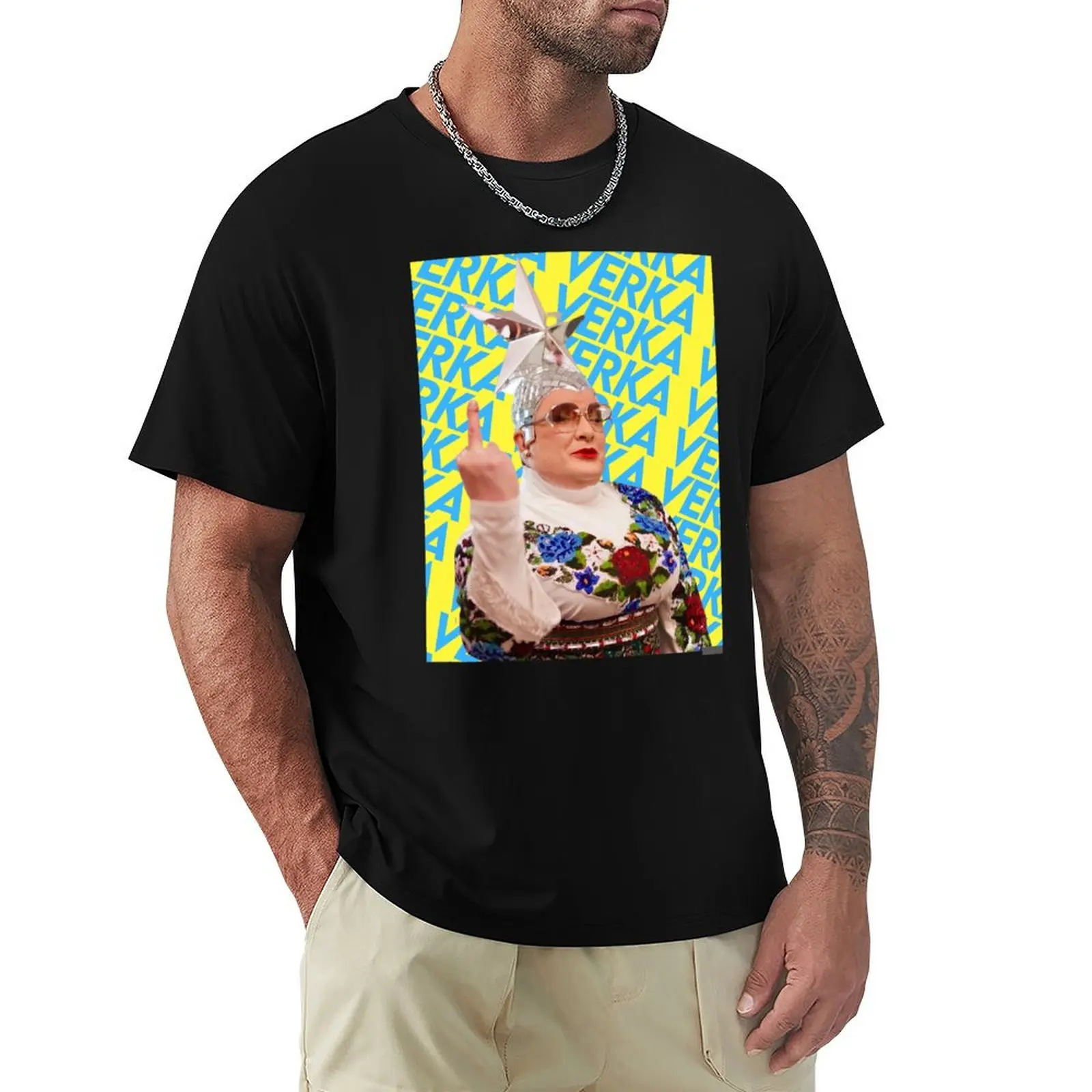 

Verka Serduchka T-Shirt custom shirt anime clothes mens plain t shirts