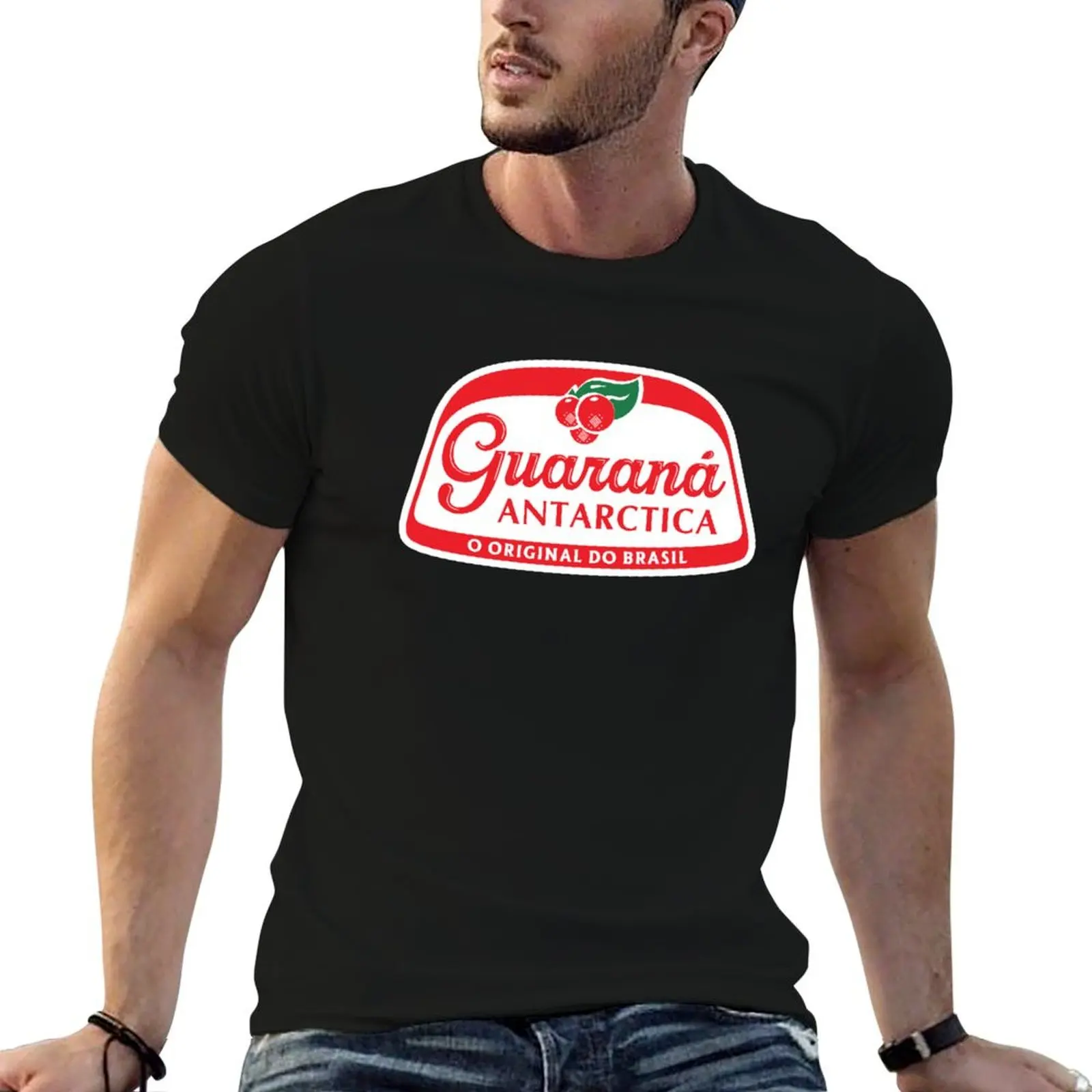 Camiseta Guaraná Antarctica, camisetas engraçadas masculinas, camisetas engraçadas de algodão, camiseta masculina de algodão de alta qualidade