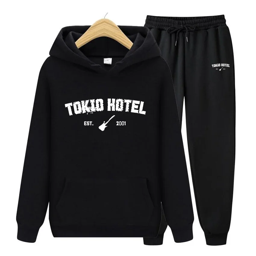 Rock Band Tokio Hotel Hoodies Kaulitz Two Pieces Set hooded sweatshirt Tokio Hotel Rock Men Suit Hoodie Women's Hoodie Autumn