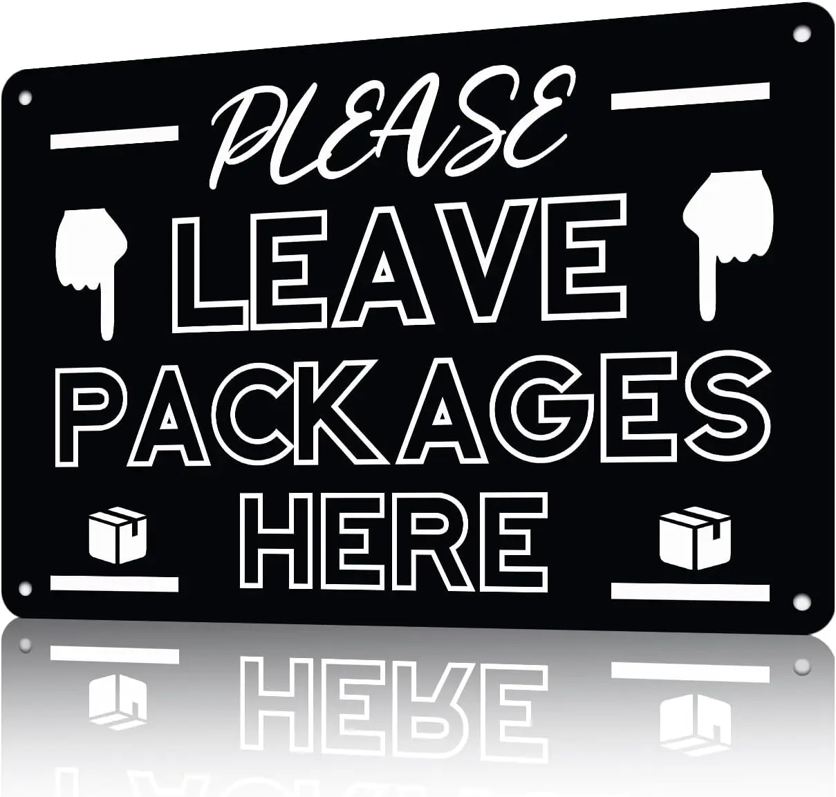 Package Delivery Metal Tin Sign Please Leave Packages Here Sign For Indoor Outdoor Use for Front Door Business 12 * 8in