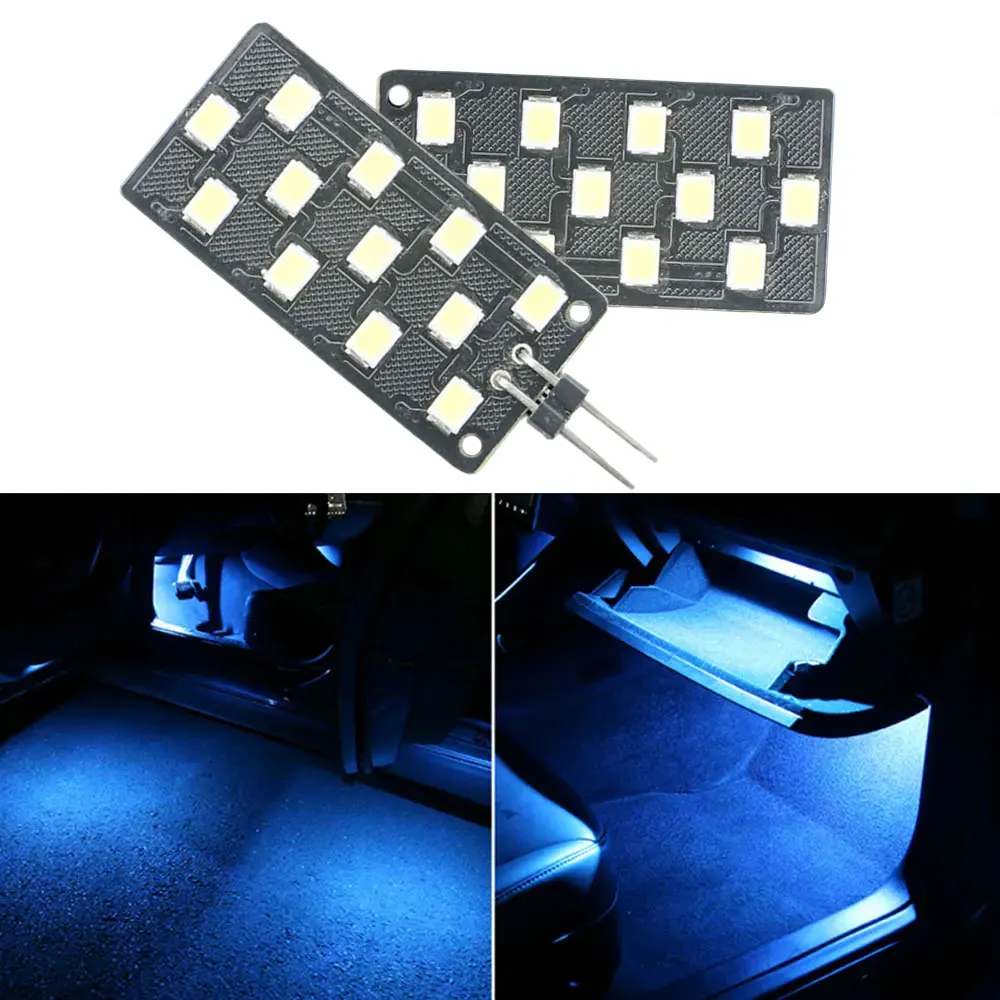 

2pcs Car Interior Foot Ambient Lamp 5050-SMD 12 LED Footwell Light 12V Decorative Atmosphere Light Accessories Fit for VW AUDI