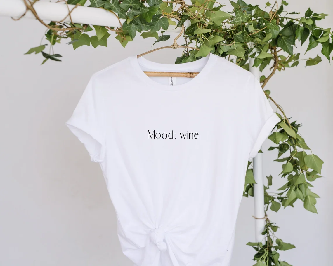 Sugarbaby Mood Wine Shirt Alcohol Cotton T-shirt Drinker Gifts Mood Wine Shirt Short Sleeved Fashion Casual Tops Drop Shipping