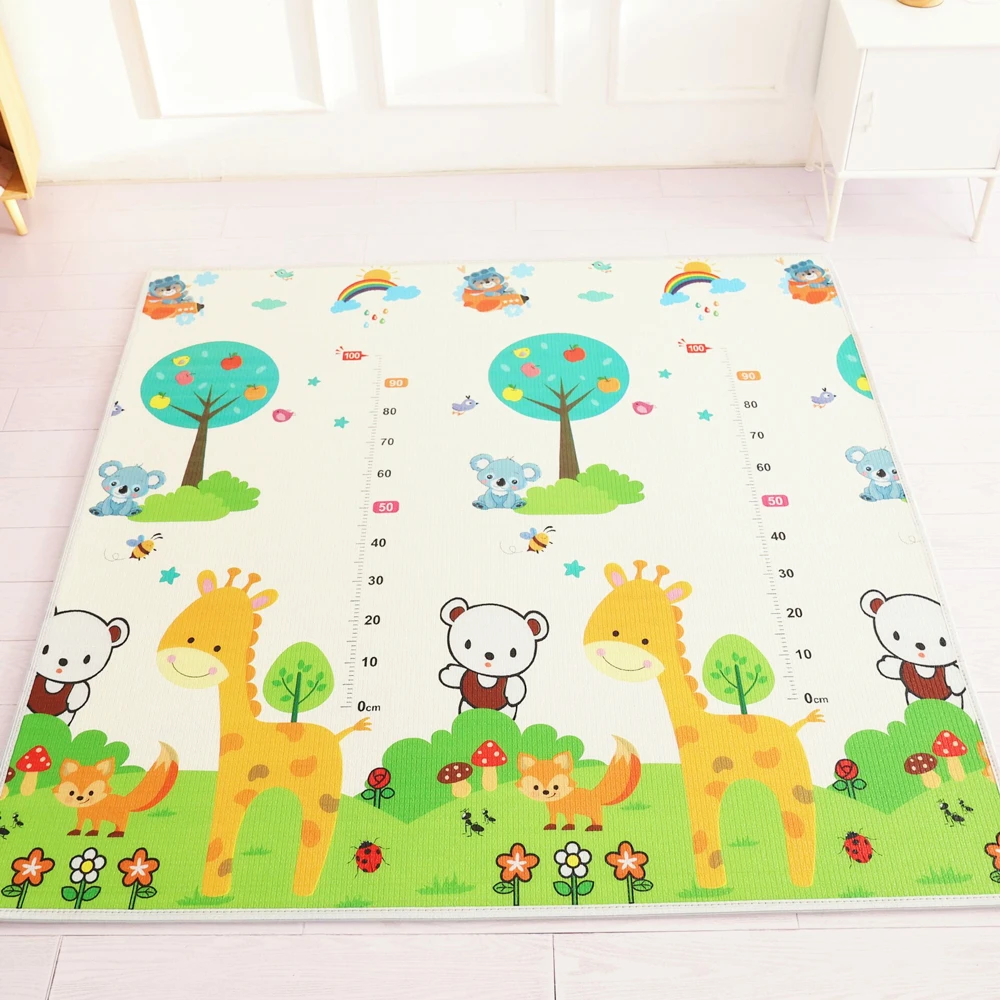 200*180Cm Xpe Opvouwbare Cartoon Baby Speelmat Puzzel Kinderen Mat Baby Klimpad Kids Kleed Baby Spelletjes Matten Speelgoed Voor Kinderen