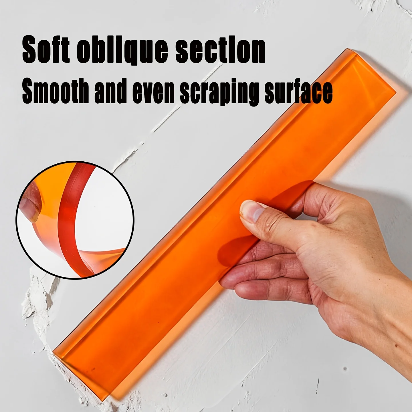 Rubber Putty Scraper, Flexible Bending Drywall Smoothing Repair Tool, Mud Spreader Taping Knife for Wall Home Garage Repair