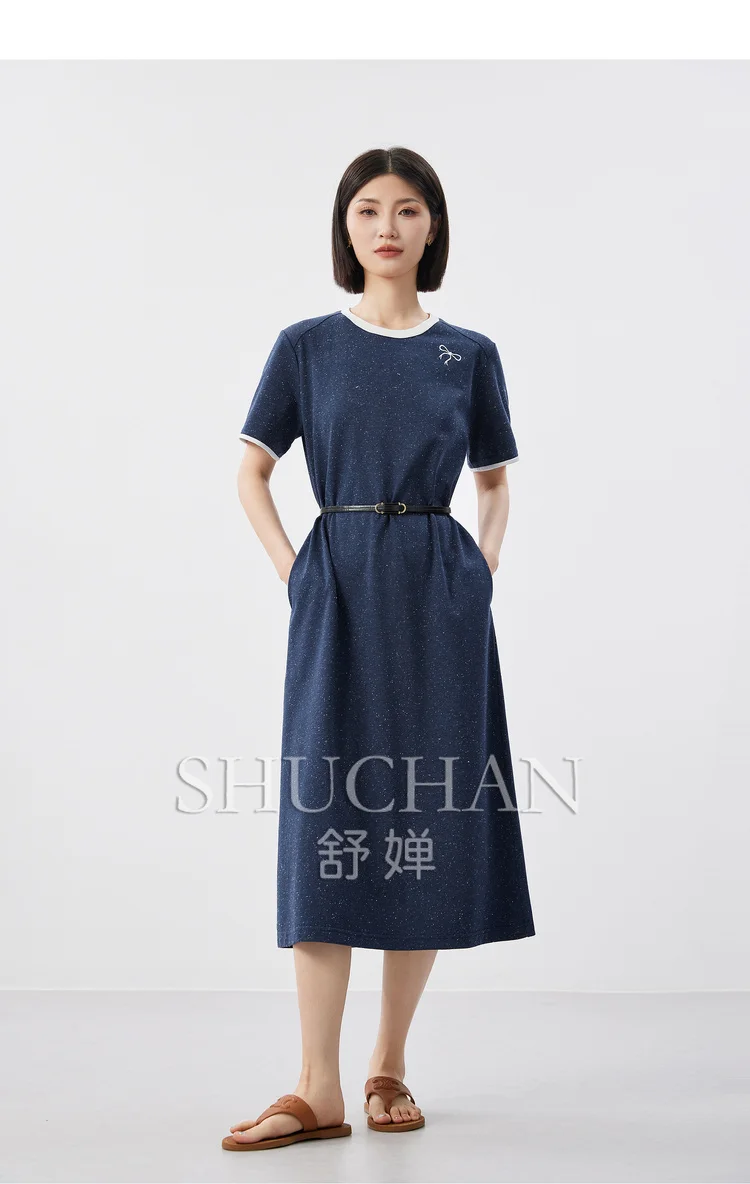 

T-shirt Dress Women 2024 Summer COTTON POLYESTER Vestidos De Verano Mujer Dresses for Women