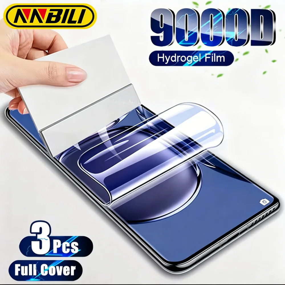 

NNBILI 3pcs HD Hydrogel Film for Huawei Pura 80 70 Ultra P40 Lite P50 P60 P70 P80 Pro Plus Soft Hydrogel Screen Protector Film