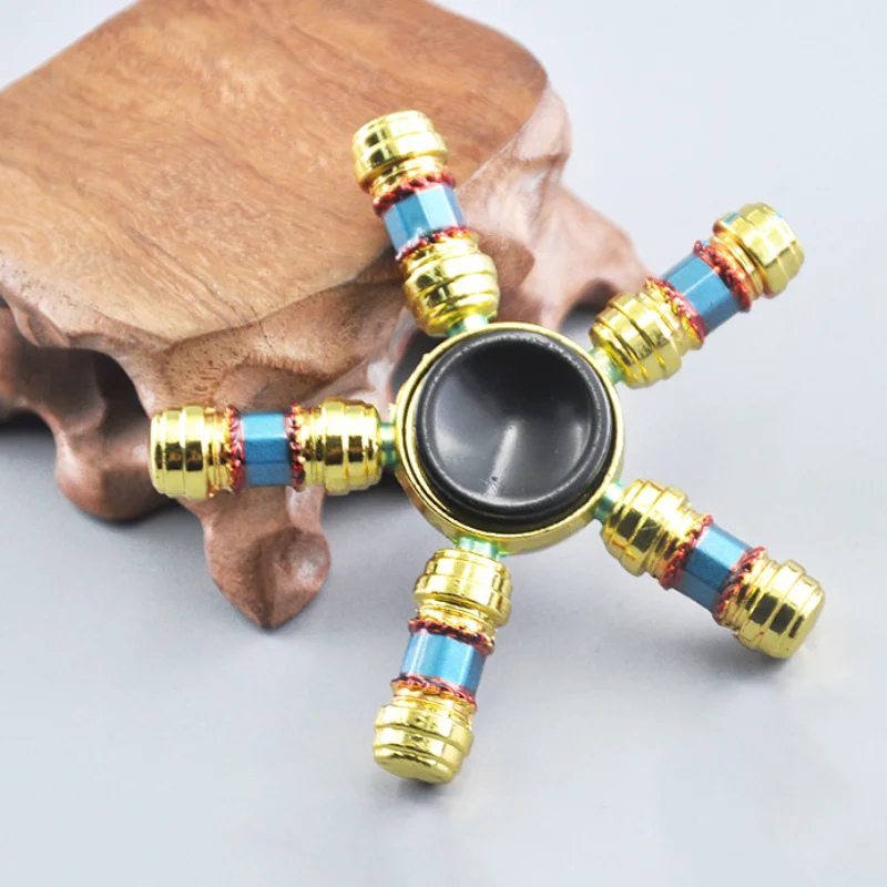 Renkli Metal Fidget el Spinner parmak odak oyuncak yetişkin gökkuşağı çinko alaşım Ninja Shuriken Sharingan oyuncaklar yetişkin için rulman oyuncak