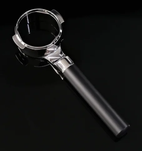 prank new black flat bottomless coffee machine handle for E61 matte black pom