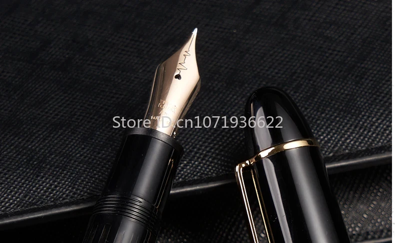 Wing Sung 630万年筆,14kゴールドペン,ウェーブ,ロングナイフ,ピストン