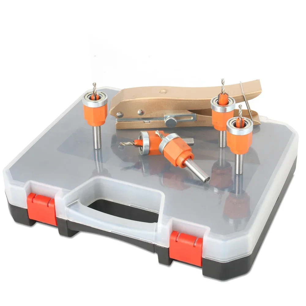 Set Mata Bor Forstner dengan Tang Pelubang Pita Tepi Mata Bor Countersink Pengeboran Kayu Pembongkaran Ekstraktor Sekrup Kayu