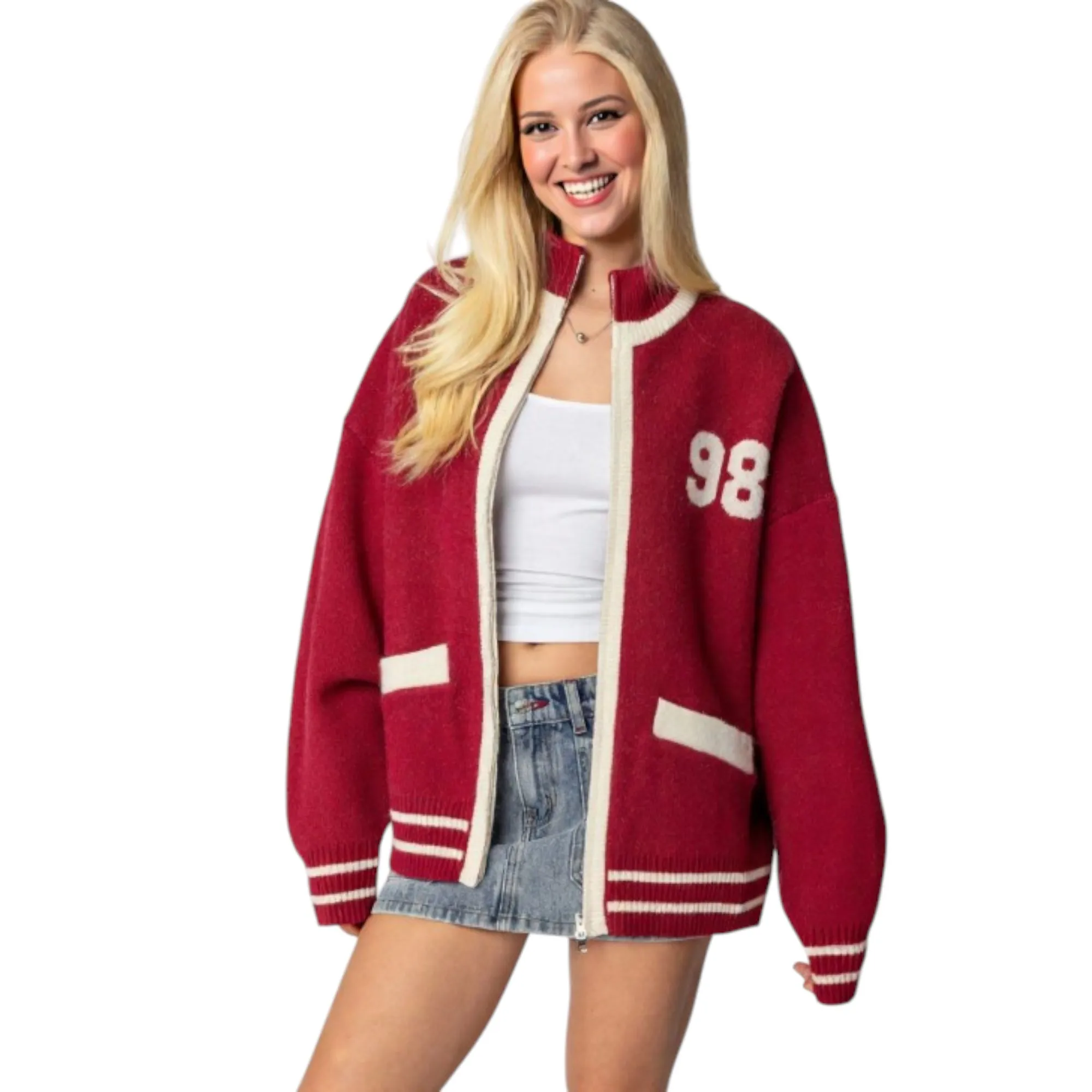 

Женский однотонный вязаный кардиган, повседневный свободный свитер на молнии, куртка, осенне-зимний трикотаж, удобная модная верхняя одежда