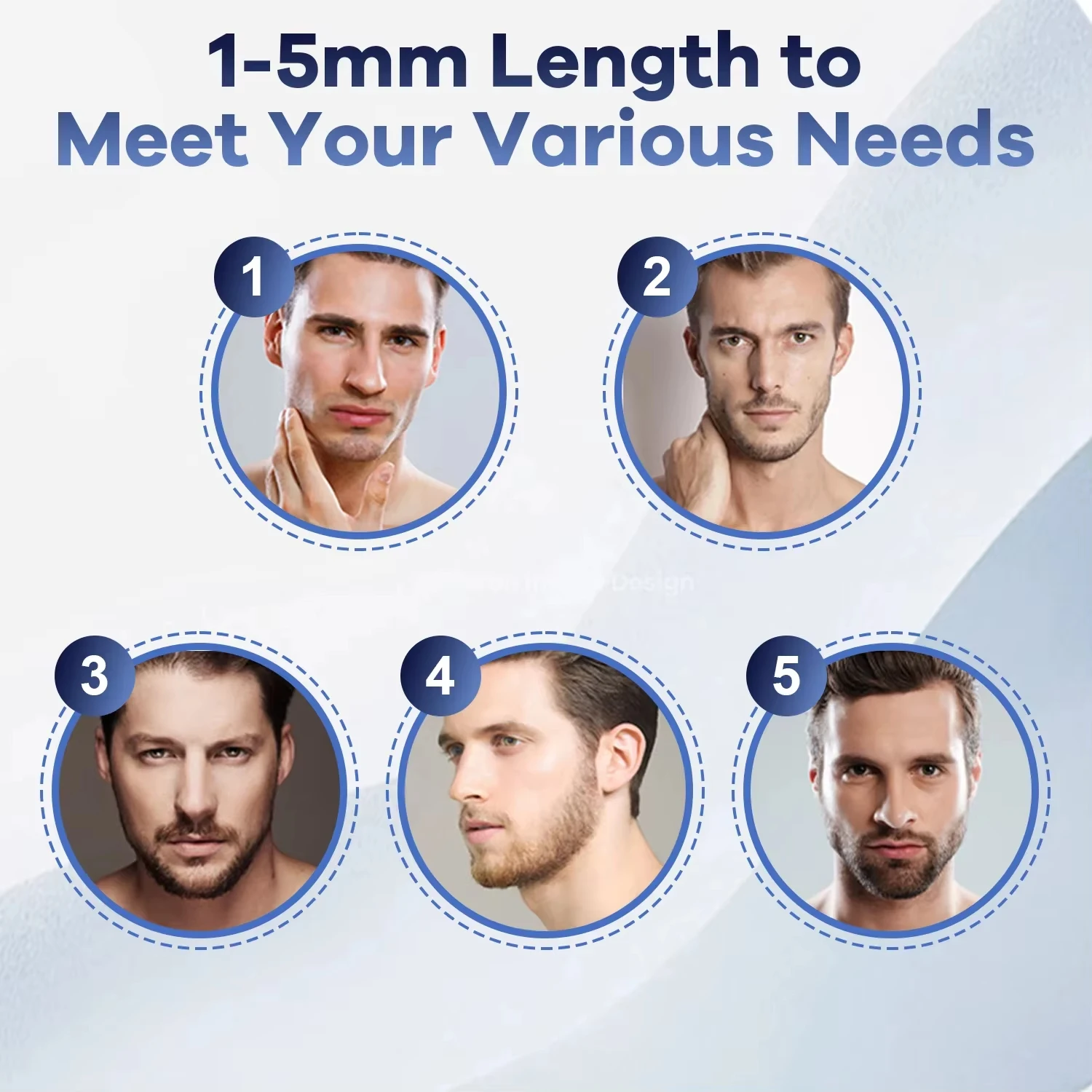 OneBlade 5 in 1 Guard Guide Comb Beard Trimmer 1-5mm Adjustable Combs for One Blade QP2520 QP2530 QP2620 QP2630 QP2724 QP2834