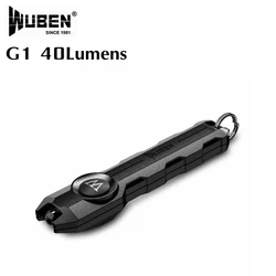 WUBEN-Mini lampe de poche porte-clés G1, torche EDC aste par USB, lampe de poche portable, lanterne étanche, 40lumens