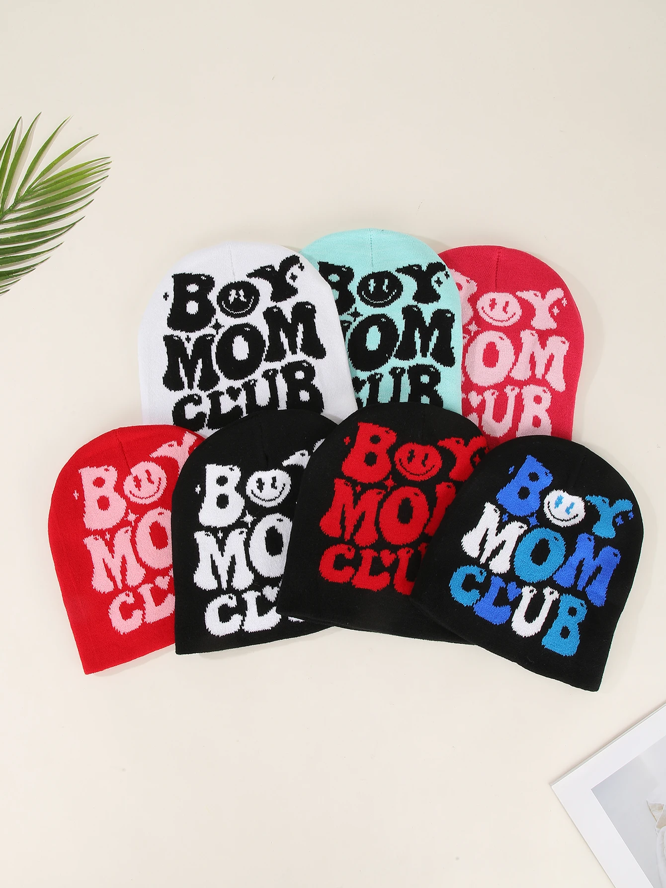 1 all-in-one trend personality Fashion letters Autumn/Winter warm knit hat suitable for going out and everyday wear with a beani