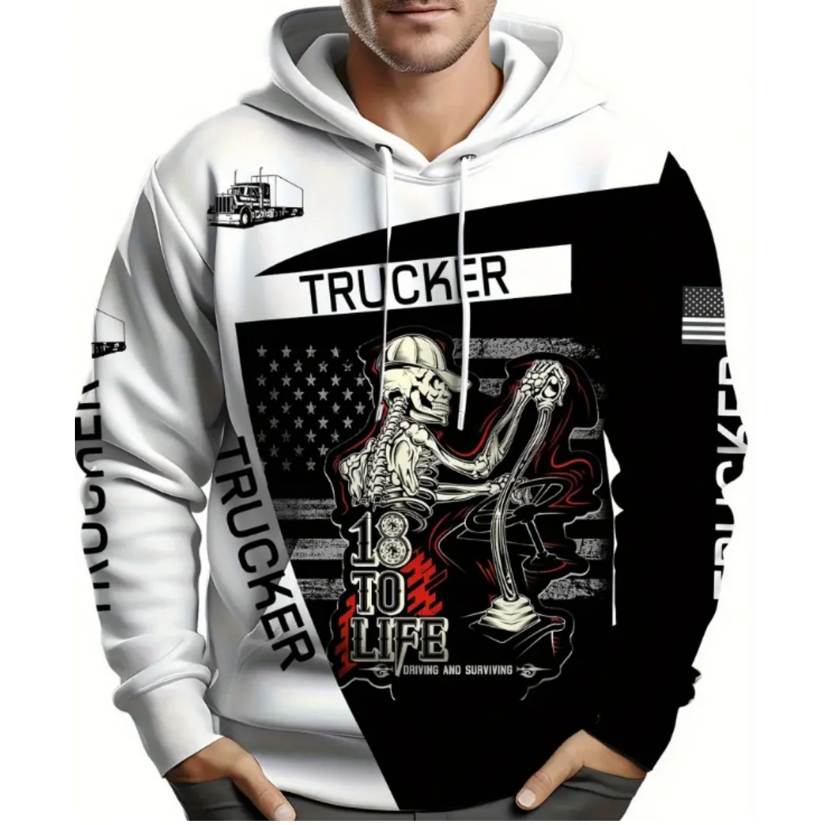 

2025 New Halloween Hot Sell Skull 3D Printing Men's Hoodie Spring And Autumn Casual Thin Comfortable Pullovers Street Sweatshirt