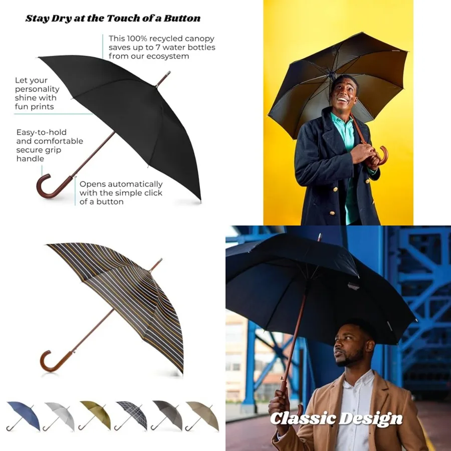 

Timeless Wooden Stick Umbrella by Totes
