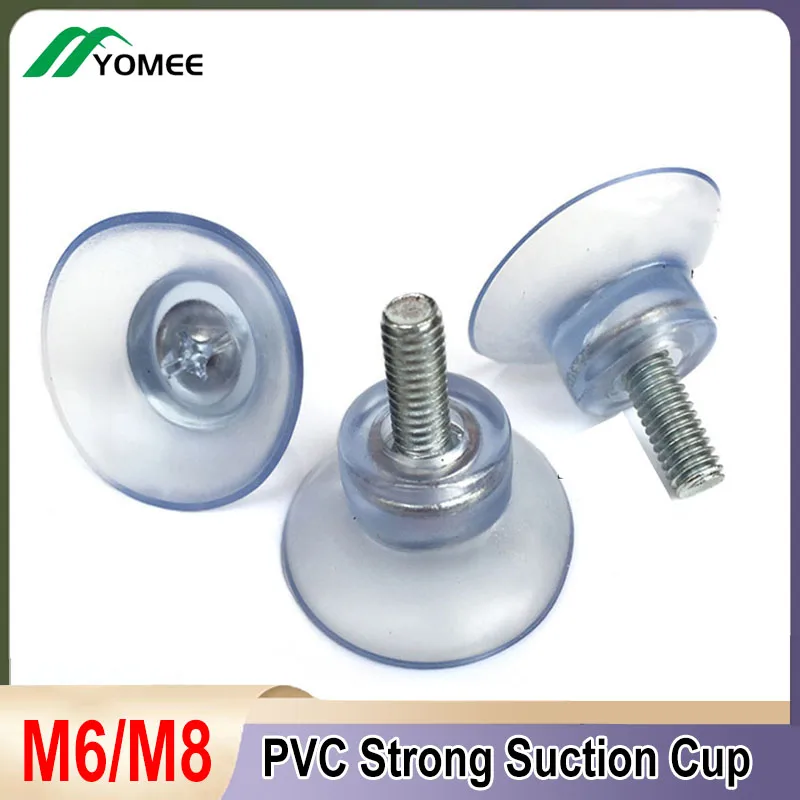 

M6/M8 Screw Rubber Suction Cup Wall Hook Sucker Transparent Suckers Turn Nut Glass Table Tops Storage Tool Hooks