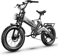 New K6F 1000W 48V 25AH 20-inch mountain city adult electric bicycle folding electric fat tireoff-road vehicle electric bicycle