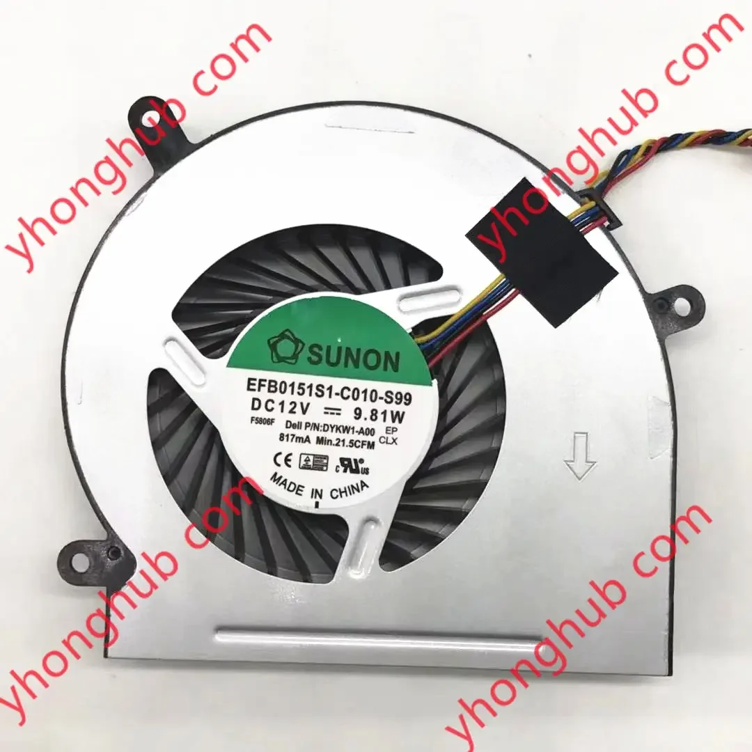 

SUNON EFB0151S1-C010-S99 24-5459 V5450 5460 DC 12 В 9,81 Вт 4-проводной охлаждающий вентилятор для сервера