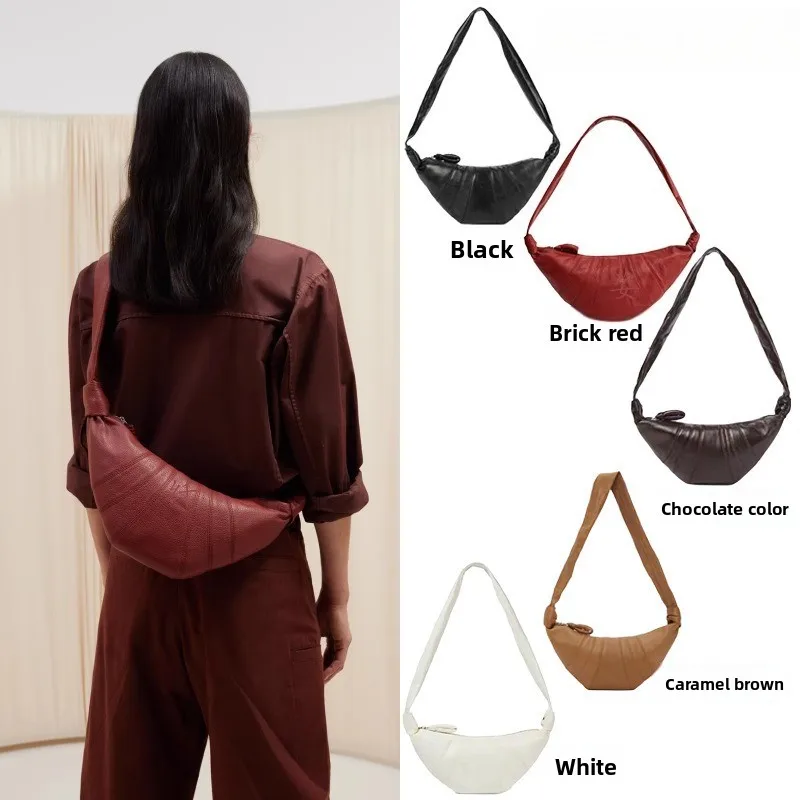 

New Lazy Fashion Crossbody Bag for Women: Versatile Canelé Bag in Soft Leather with Unique Texture and Trendy Design