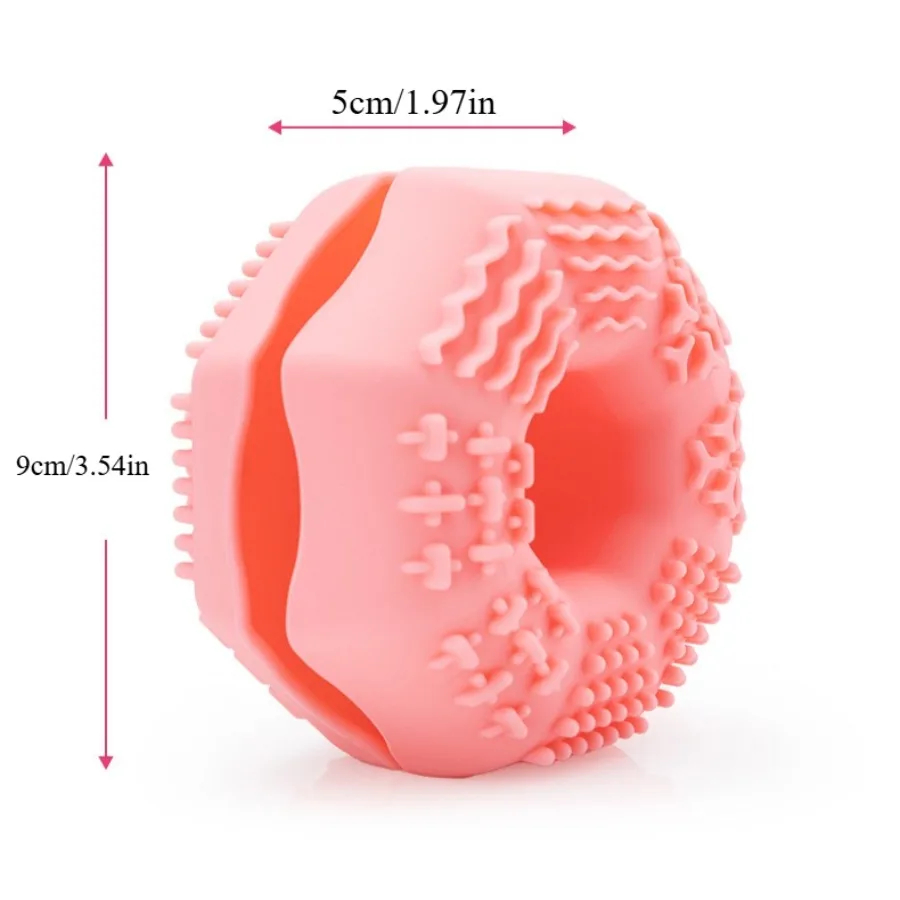 Multifunktionaler Donut-Make-up-Pinselreiniger, kann als Aufbewahrungsröhrchen für Waschbecher verwendet werden, aus Silikonmaterial