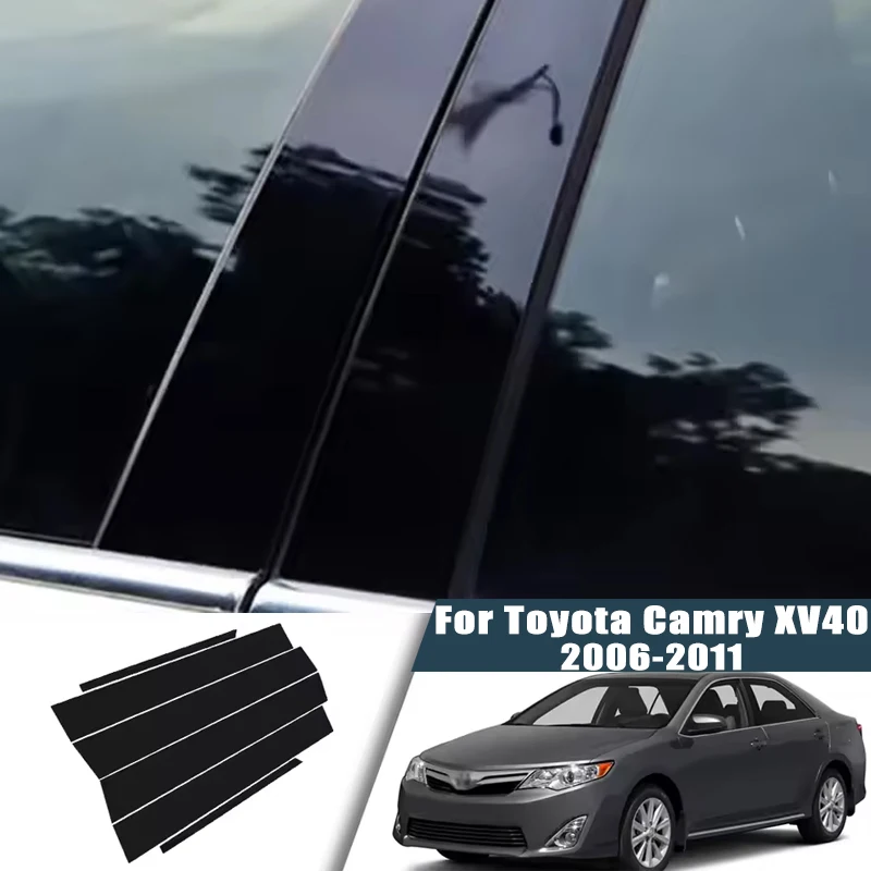 

For Toyota Camry XV40 2006-2011 2007 2008 2009 Window Center Pillar Film Trim Cover B C Posts Sticker Column Car Accessories