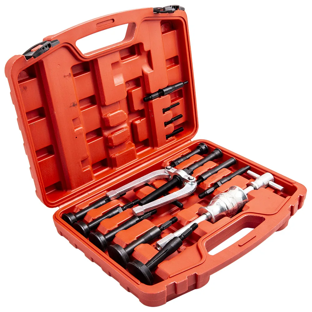 

MaXpeedingrods 16pcs Bearing Extractor Inner Internal Blind Remover Bushes Puller Timing Tool Kit Ball Bearings Sliding Hammer