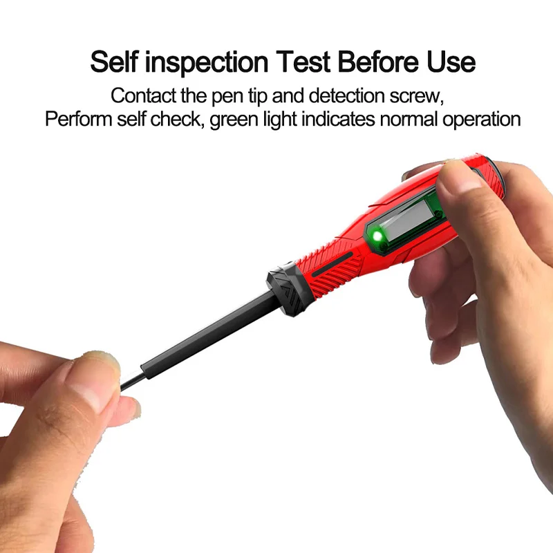 Imagem -05 - Indicador Elétrico sem Contato Tomada de Parede Detector de Tensão Sensor Testador Caneta Luz Led Lápis de Teste ac 901000v