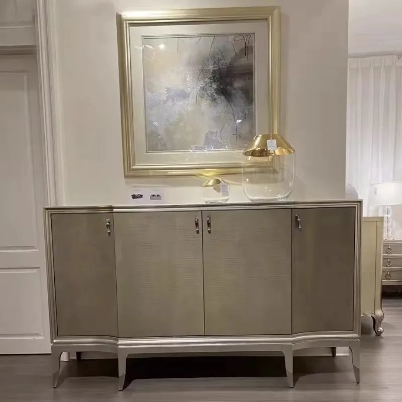 

Entrance cabinet retro light luxury simple love at first sight living room locker